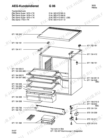 Взрыв-схема холодильника Aeg S1742-4 TK - Схема узла Housing 001